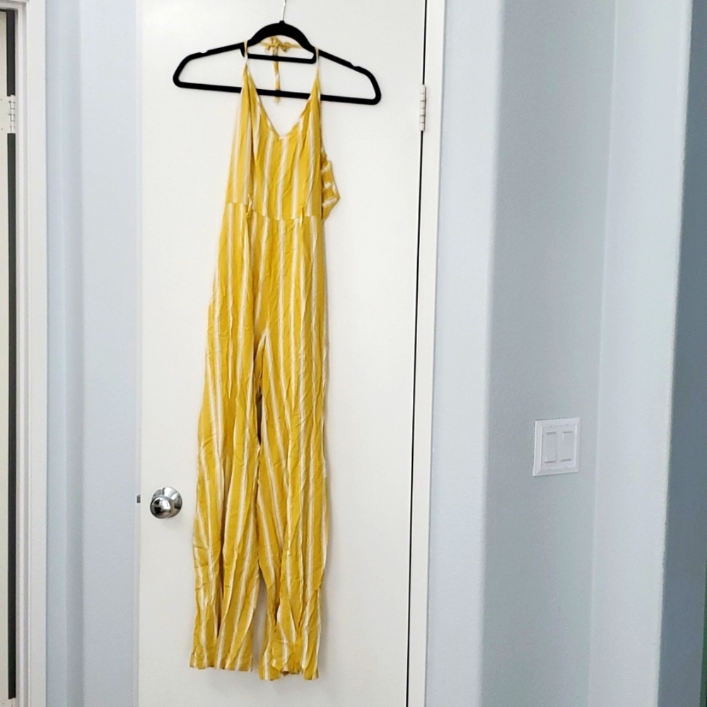 Yellow and White Jumpsuit